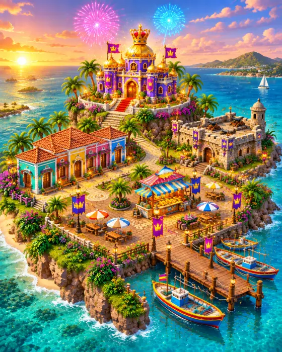 Aldea de playa caribeña